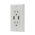 Import Receptacle with USB & plate from chinese wholesale supplier and manufacturer