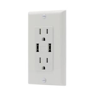 Import Receptacle with USB & plate from chinese wholesale supplier and manufacturer