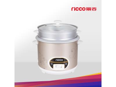 Import RICCO 1.5L Cylinder Rice Cooker, White Inner Pot, Steamer, Glass Lid, Low price from chinese wholesale supplier and manufacturer
