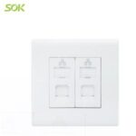 Import RJ45 LAN Socket Outlets – White 2 Gang from chinese wholesale supplier and manufacturer
