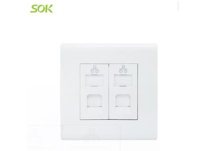 Import RJ45 LAN Socket Outlets – White 2 Gang from chinese wholesale supplier and manufacturer