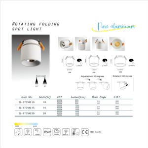 Import Rotating folding spot light from chinese wholesale supplier and manufacturer