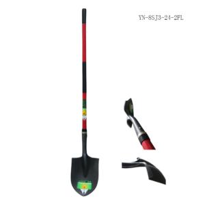 Import Round point shovel with fiberglass long handle from chinese wholesale supplier and manufacturer