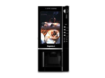 Import Sapoe Double Flavor hot drinks auto cup dispense token vending machine from chinese wholesale supplier and manufacturer
