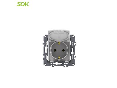 Import Single Schuko Power Outlet w/Lid from chinese wholesale supplier and manufacturer