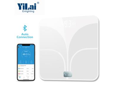 Import Smart scale with LED display ITO clear white glass bluetooth connection body fat scale from chinese wholesale supplier and manufacturer