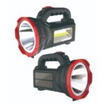 Import Solar Panel Led Portable Rechargeable Search Lamp With AC And COB Side Light from chinese wholesale supplier and manufacturer