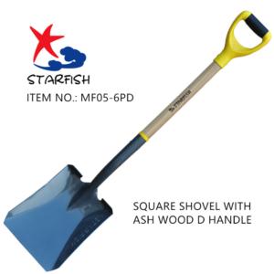 Import SQUARE SHOVEL WITH ASH WOOD D HANDLE from chinese wholesale supplier and manufacturer