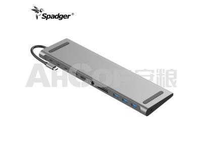 Import ST1002:USB C Docking Station,10 in 1 Type-c Hub with PD,3 USB 3.0 Ports,SD/TF Card Readers from chinese wholesale supplier and manufacturer