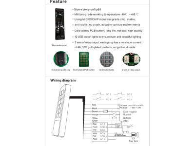 Import standalone access conrol keypad reader from chinese wholesale supplier and manufacturer