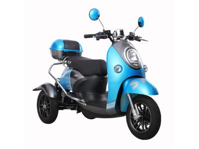 Import T412-3 500W 3 Wheels Electric Motorcycle Electric Tricycle with Rear Box from chinese wholesale supplier and manufacturer