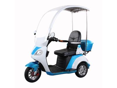 Import T418S China Electric Scooter 3 Wheels Electric Tricycle with Roof from chinese wholesale supplier and manufacturer