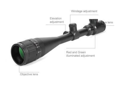 Import Tactical 6-24×50 AOE Red & Green Illuminated Dot Rifle Scope from chinese wholesale supplier and manufacturer
