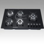 Import Tempered glass panel built in Sabaf 5 burners LPG gas hob from chinese wholesale supplier and manufacturer