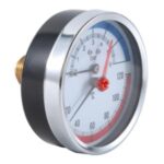 Import Thermomanometer black steel case back mount brass connection from chinese wholesale supplier and manufacturer