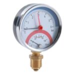 Import Thermomanometer black steel case bottom mount brass connection from chinese wholesale supplier and manufacturer