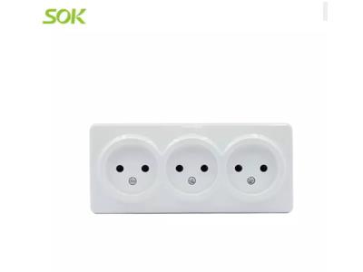 Import Triple 2 Round Pin Outlet without Shutter(Surface Mounted) from chinese wholesale supplier and manufacturer