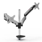 Import Twin Flat Screen With Dual Articulated Arms Desktop Mount For 12”-32” Monitors-HDMG003-2 from chinese wholesale supplier and manufacturer