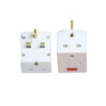 Import UK 13A 3-way adaptor with neon plastic from chinese wholesale supplier and manufacturer