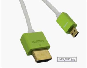 Import Ultra-thin HDMI cable D plug to A plug from chinese wholesale supplier and manufacturer