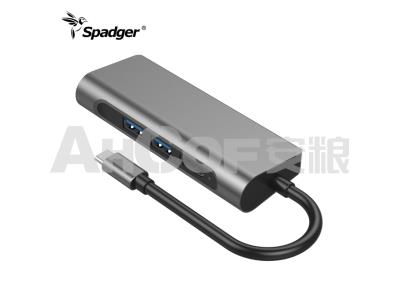 Import USB C Docking Station, 7 in 1 Type-C Hub with PD,2 USB 3.0 Ports,4K to HDMI,VGA,Gigabit Et from chinese wholesale supplier and manufacturer