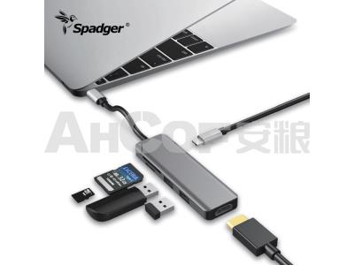 Import USB C Docking Station,6 in 1 Type-c Hub with PD,3 USB 3.0 Ports,SD/TF Card Readers from chinese wholesale supplier and manufacturer