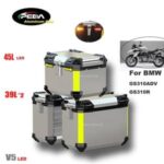 Import V5-33 Motorcycle Aluminum Box LED 45L Top Case 39L Side Panniers For BMW GS310ADV GS310R from chinese wholesale supplier and manufacturer