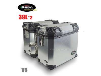 Import V5-4 Motorcycle Aluminum Box with LED Winker 39L Top Case Side Pannier Scooter Rear Trunk from chinese wholesale supplier and manufacturer