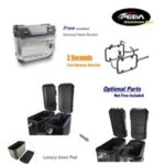 Import V5-7 Motorcycle Aluminum Box with LED Winker 65L 39L Top Case Side Pannier Scooter Rear from chinese wholesale supplier and manufacturer