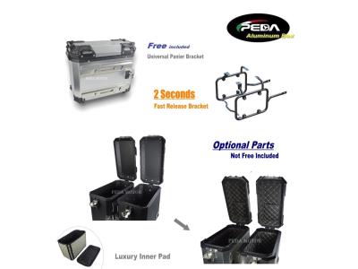 Import V5-7 Motorcycle Aluminum Box with LED Winker 65L 39L Top Case Side Pannier Scooter Rear from chinese wholesale supplier and manufacturer