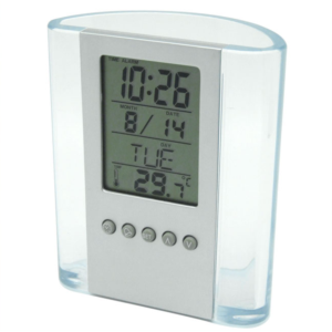 Import VGW-269 transparent pen holder clock from chinese wholesale supplier and manufacturer