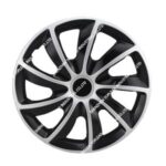 Import Wholesale Anti-wear Bi-color Car Wheel Hubcaps ,PP or ABS Black and Silver Car Center whee from chinese wholesale supplier and manufacturer