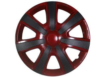Import Wholesale PP ABS 13 14 15 inch Twin-Color Anti-wear Carbon Fiber Car Wheel Center Cover from chinese wholesale supplier and manufacturer