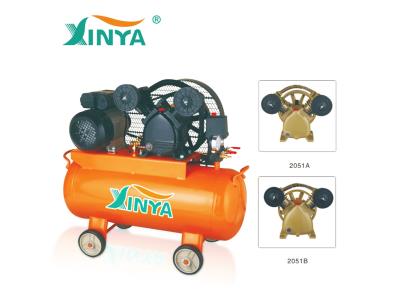 Import XINYA 50L 2HP industrial double cylinder belt driven air compressor machine (XY2051A-50) from chinese wholesale supplier and manufacturer