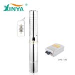 Import XINYA DC 4″ 4KW 25m3/h max flow SS impeller solar pump (4SPSC25/91-D380/4000) from chinese wholesale supplier and manufacturer