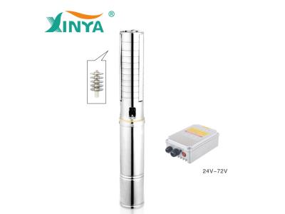 Import XINYA DC 4″ 4KW 25m3/h max flow SS impeller solar pump (4SPSC25/91-D380/4000) from chinese wholesale supplier and manufacturer