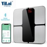 Import Yilai Body fat scale with stainless steel design APP connection bluetooth weight scale from chinese wholesale supplier and manufacturer