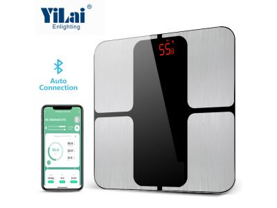 Import Yilai Body fat scale with stainless steel design APP connection bluetooth weight scale from chinese wholesale supplier and manufacturer