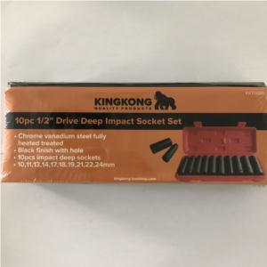 Import 10pc 1/2‘’ Drive Deep Impact Socket Set from chinese wholesale supplier and manufacturer