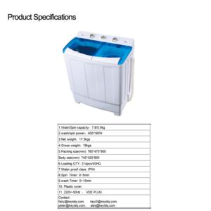 Import 7.8KG Twin Tub Washing Machine from chinese wholesale supplier and manufacturer