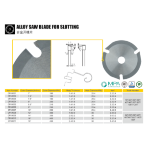 Import alloy saw blade for slotting from chinese wholesale supplier and manufacturer