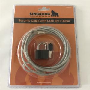 Import Security Cable with Lock 3m*4mm from chinese wholesale supplier and manufacturer