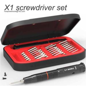 Import X1 professional screwdriver set from chinese wholesale supplier and manufacturer
