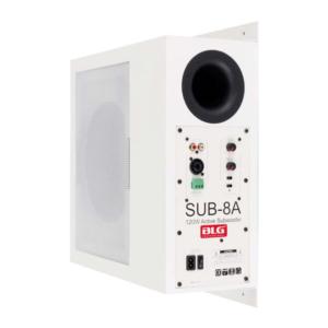 Import BLG SUB-8A installation wall-mount active subwoofer with 120W RMS D-Class amplifier from chinese wholesale supplier and manufacturer