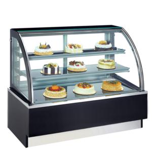 Import DUKERS Curve Glass Cake Cooler Refrigerated from chinese wholesale supplier and manufacturer