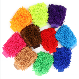 Import Hot sale super soft double side household car cleaning tools microfiber chenille glove colorful car wash glove Coral velvet Car Wash gloves from chinese wholesale supplier and manufacturer
