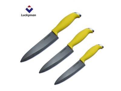 Import Luckyman black Ceramic Knife 6″ 7″ 8″ Silica gel Handle chef knife ceramic from chinese wholesale supplier and manufacturer