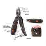 Import Stainless steel multi-tool with chargeable LED light from chinese wholesale supplier and manufacturer