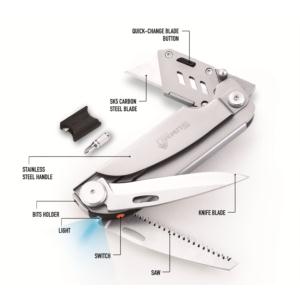 Import Stainless Steel Multifunctional Utility Knife with LED light from chinese wholesale supplier and manufacturer