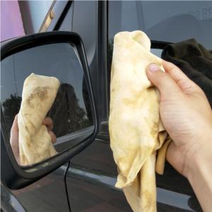 Import Super absorbent genuine Sheepskin natural chamois car cleaning cloth car drying chamois from chinese wholesale supplier and manufacturer